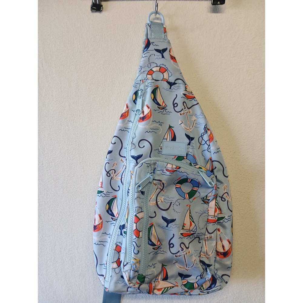 Vera bradley sailboat sling backpack bag coastal